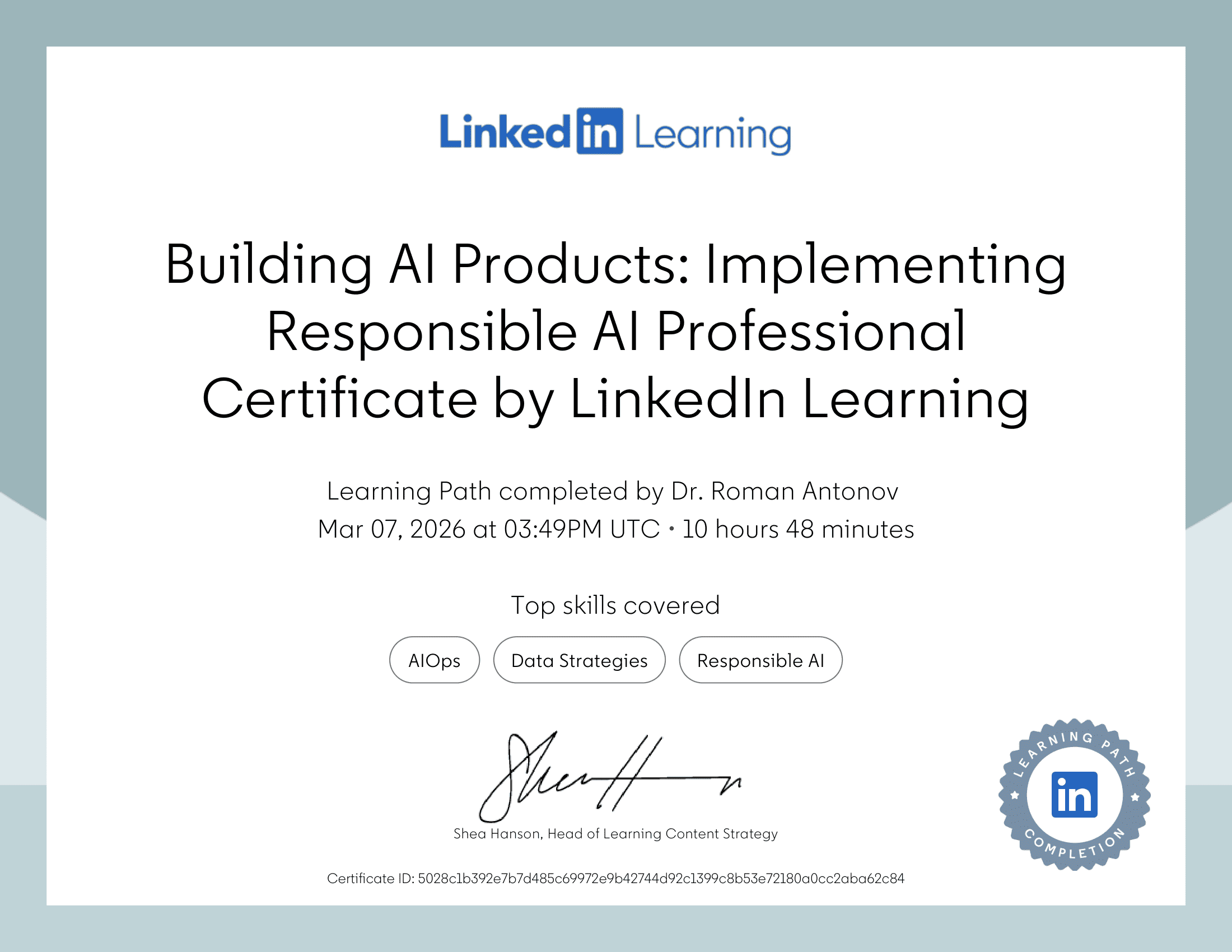 LinkedIn Building AI Products Implementing Responsible AI Professional