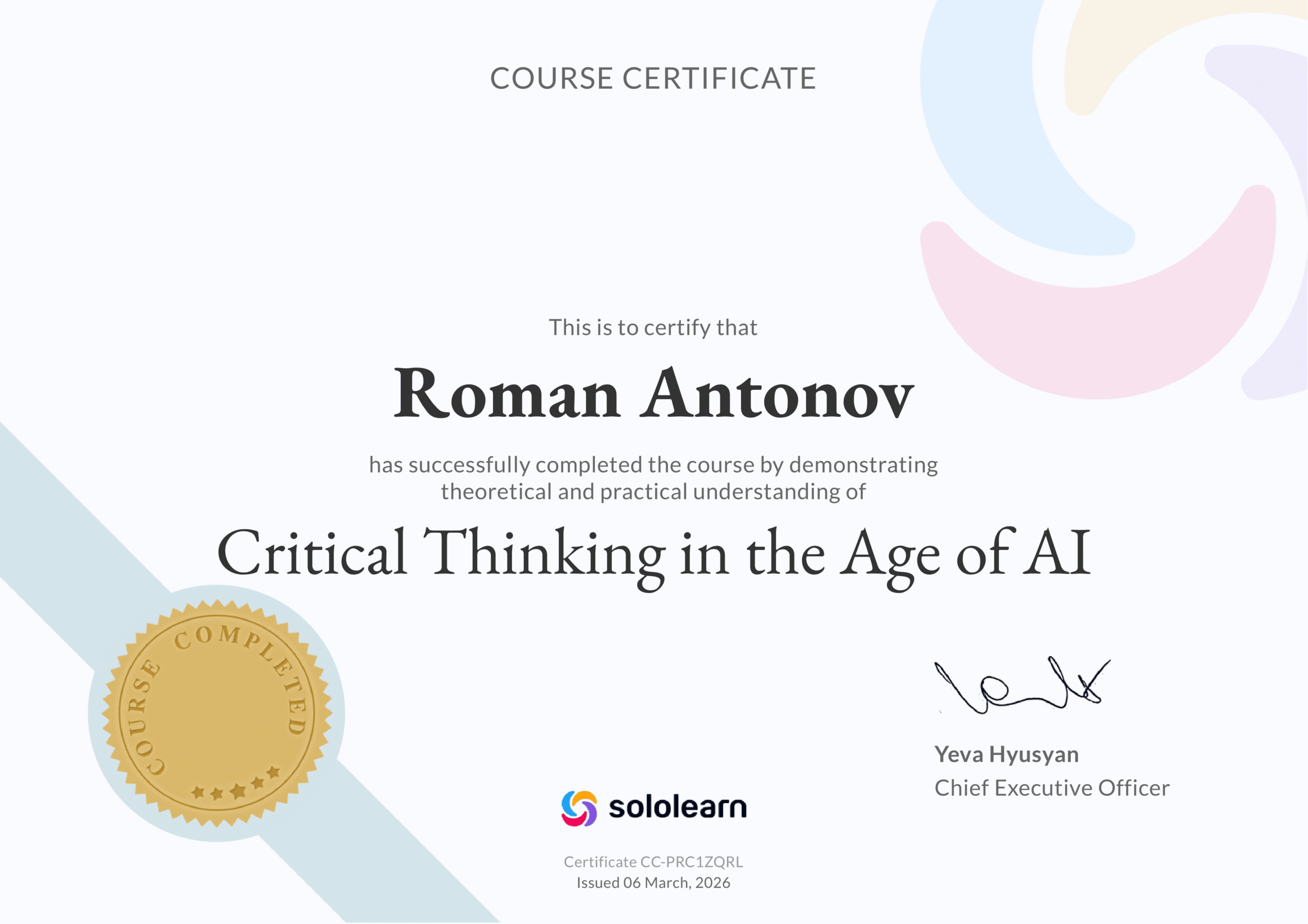 Sololearn Critical Thinking in the Age of AI